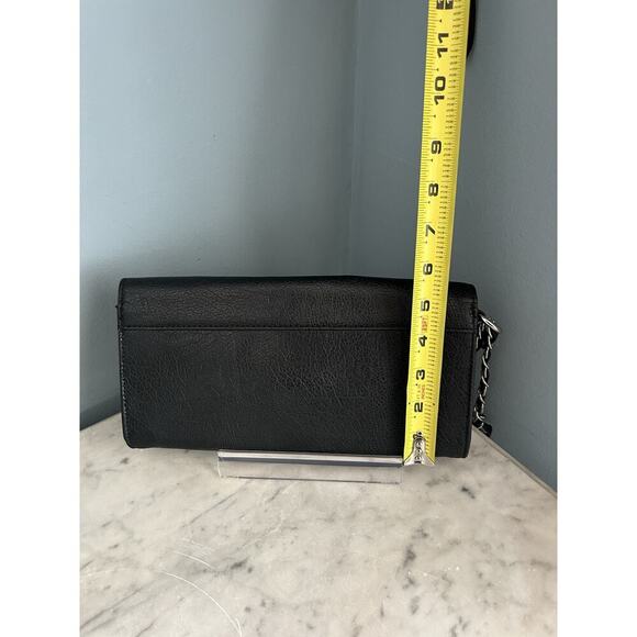 Jennifer Lopez J LO Black Chain Wrislet Wedding Party Cocktail Prom Purse Silver - Picture 8 of 12